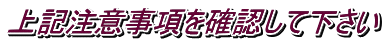 上記注意事項を確認して下さい